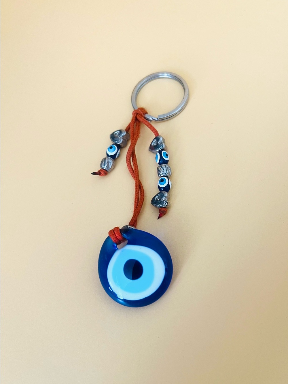 Large evil eye keychain